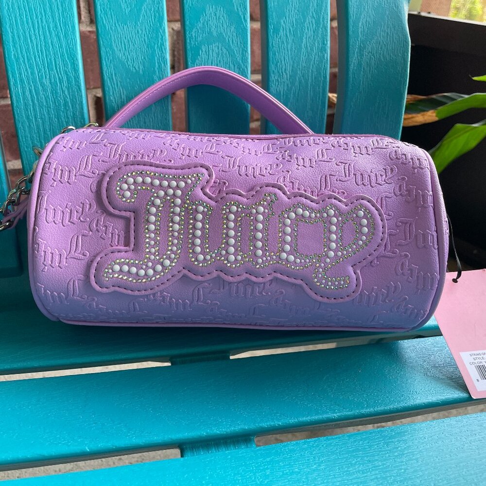 Juicy Couture, Bling, Barrel Roll Shoulder Bag, Purple.